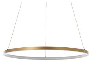 Lampada a sospensione di colore oro, altezza 92 cm Ring - Tomasucci