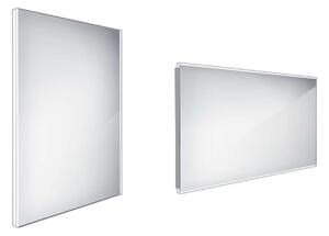 Nimco Specchi - Specchio con illuminazione LED, 600x800 mm, alluminio ZP 9002