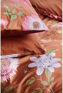Biancheria da letto singola in cotone sateen marrone terracotta 140 x 200 cm Blossom - Bonami Selection