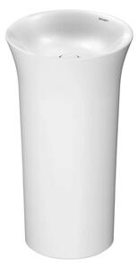 Duravit White Tulip - Lavabo freestanding 500x500x900 mm, senza foro per miscelatore, con WonderGliss, bianco 27025000701