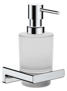 Hansgrohe AddStoris - Dispenser di sapone liquido con supporto, vetro opaco/cromo 41745000