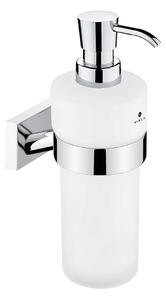 Nimco Keira - Dispenser di sapone liquido con supporto, vetro opaco/cromo KE 22031W-26