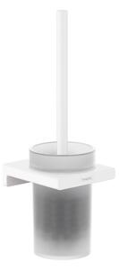 Hansgrohe AddStoris - Scopino WC a parete, vetro opaco/bianco opaco 41752700