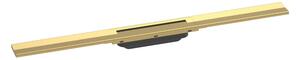 Hansgrohe RainDrain Flex - Canalina doccia lineare con griglia in acciaio inox 800, centro spazio, accorciabile, color oro lucido 56044990