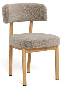Sedia imbottita TORAY Beige Latte (Monza 60) / struttura rovere naturale