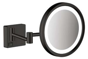 Hansgrohe AddStoris - Specchietto cosmetico a parete con illuminazione LED, nero opaco 41790670