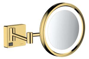 Hansgrohe AddStoris - Specchietto cosmetico a parete con illuminazione LED, color oro lucido 41790990