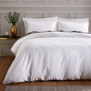 Biancheria da letto singola in cotone sateen bianco 135x200 cm - Bianca