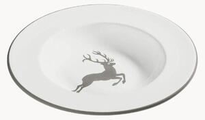 Piatto fondo fatto a mano Grauer Hirsch