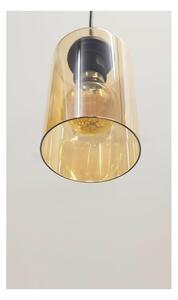Lampada a sospensione nera con paralume in vetro 10x34 cm Bistro - Candellux Lighting