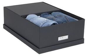 Set di 3 scatole portaoggetti grigio scuro Inge - Bigso Box of Sweden
