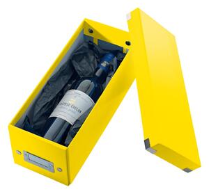 Scatola di cartone giallo con coperchio 14x35x14 cm Click&Store - Leitz