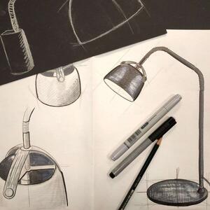 Halo Design - Oslo Lampada da Tavolo Ø16 Bianco/Quercia