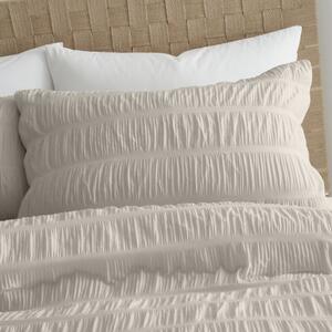 Biancheria da letto singola beige 135x200 cm Seersucker - Catherine Lansfield