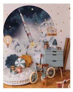 Adesivo murale per bambini 150x150 cm Rocket In A Circle - Dekornik