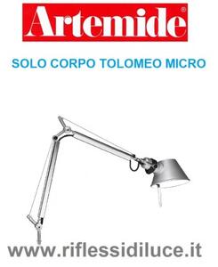 Artemide Tolomeo micro solo corpo alluminio E14