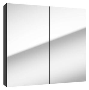 Kielle Vega - Armadietto a specchio, 80x73x15 cm, nero opaco 50118804
