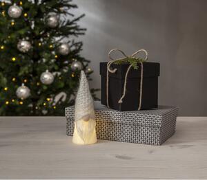 Decorazione luminosa bianco-grigia con motivo natalizio ø 6,5 cm Joylight - Star Trading