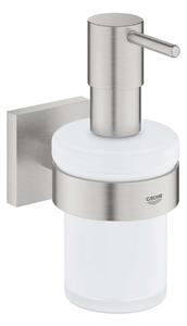 Grohe QuickFix Start Cube - Dispenser di sapone liquido con supporto, vetro/supersteel 41098DC0