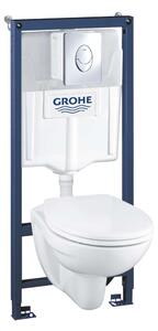Grohe Solido - Set per WC sospeso, vaso e copriwater, softclose, placca di comando Skate Air, cromo 39192000