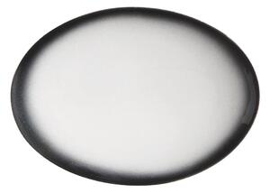 Piatto ovale in ceramica bianca e nera Caviar, 30 x 22 cm - Maxwell & Williams
