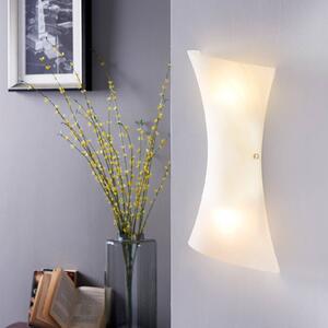Ebba - lampada LED da parete in vetro bianco