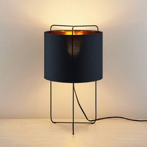 Lindby Kesta lampada da tavolo, nero-oro, 50 cm