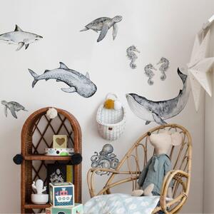 Set di adesivi murali per bambini Happy Ocean - Dekornik