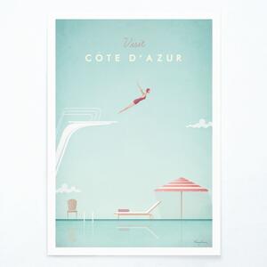 Poster , 30 x 40 cm Côte d'Azur - Travelposter