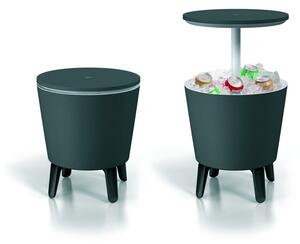 Tavolo da giardino rotondo in plastica con vaschetta per il ghiaccio ø 49,5 cm Cool - Keter