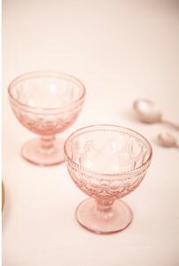 Set di 2 ciotole in vetro rosa da 250 ml Fleur - Premier Housewares