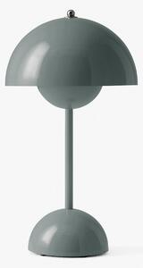 &Tradition Lampada da tavolo LED ricaricabile Flowerpot VP9, blu pietra