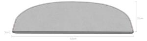 Gradini grigio chiaro in set da 16 pezzi 20x65 cm Plain Color - Vitaus