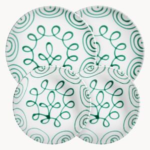 Set di 4 stoviglie fatte a mano Grüngeflammt, 2 persone