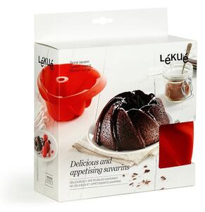 Stampo in silicone rosso per bundt cake , ⌀ 20 cm - Lékué