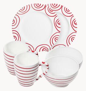 Set da colazione fatto a mano Rotgeflammt, 2 persone, set da 6