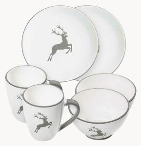 Set da colazione fatto a mano Grauer Hirsch, 2 persone, set da 6