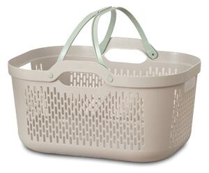 Cesta per il bucato marrone chiaro in plastica 45 l – Addis
