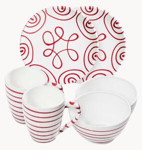 Set da colazione fatto a mano Rotgeflammt, 2 persone, set da 6
