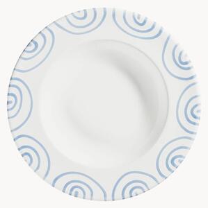 Piatto fondo fatto a mano Blaugeflammt
