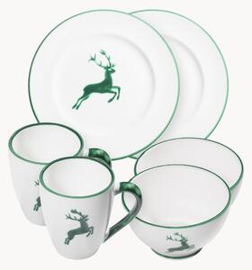 Set da colazione fatto a mano Grüner Hirsch, 2 persone, set da 6