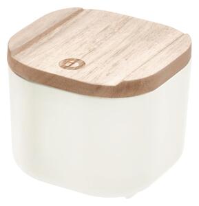 Scatola bianca con coperchio in legno di paulownia , 9 x 9 cm Eco - iDesign