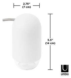 Dispenser di sapone in plastica bianca 230 ml Touch - Umbra