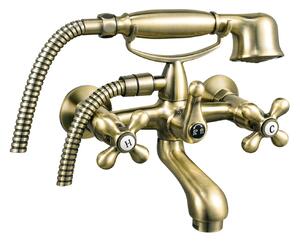 Novaservis Ferro Antica - Miscelatore per vasca da bagno, con accessori, color bronzo BAI11BR
