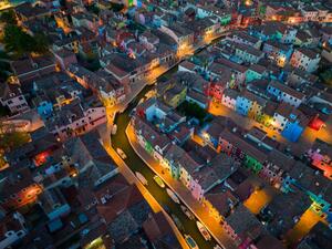 Fotografia Venice Burano Island Dusk Aerial Perspective, Pol Albarrn