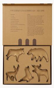 Set di 5 tagliabiscotti in acciaio inossidabile Nordic