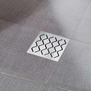 Ravak Accessori - Scarico a pavimento in plastica con griglia in acciaio inox SN501, 105 mm X01435