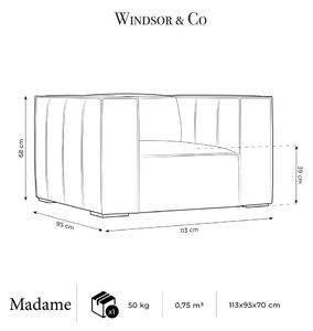Poltrona in pelle marrone scuro Madame - Windsor & Co Sofas