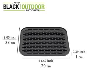 Tappetino da cucina in silicone nero Black Outdoor Kitchen Minu - Wenko