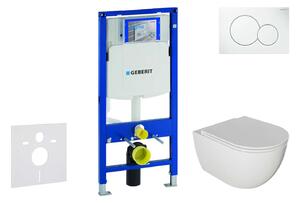 Geberit Duofix - Set con modulo di installazione, vaso WC Oudee e copriwater softclose, placca di comando Sigma01, bianco alpino SANI11CA3113
